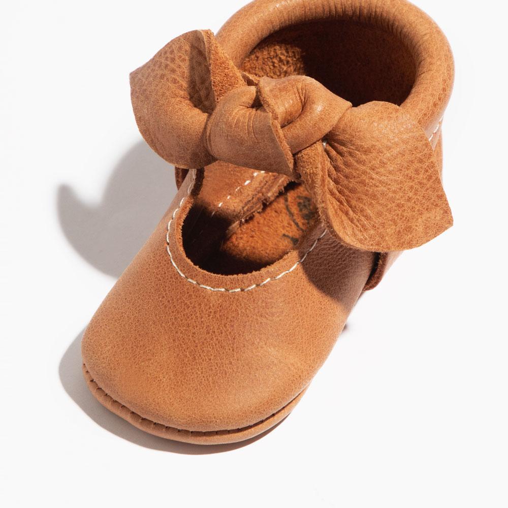 Zion Knotted Bow Baby Shoe - HoneyBug