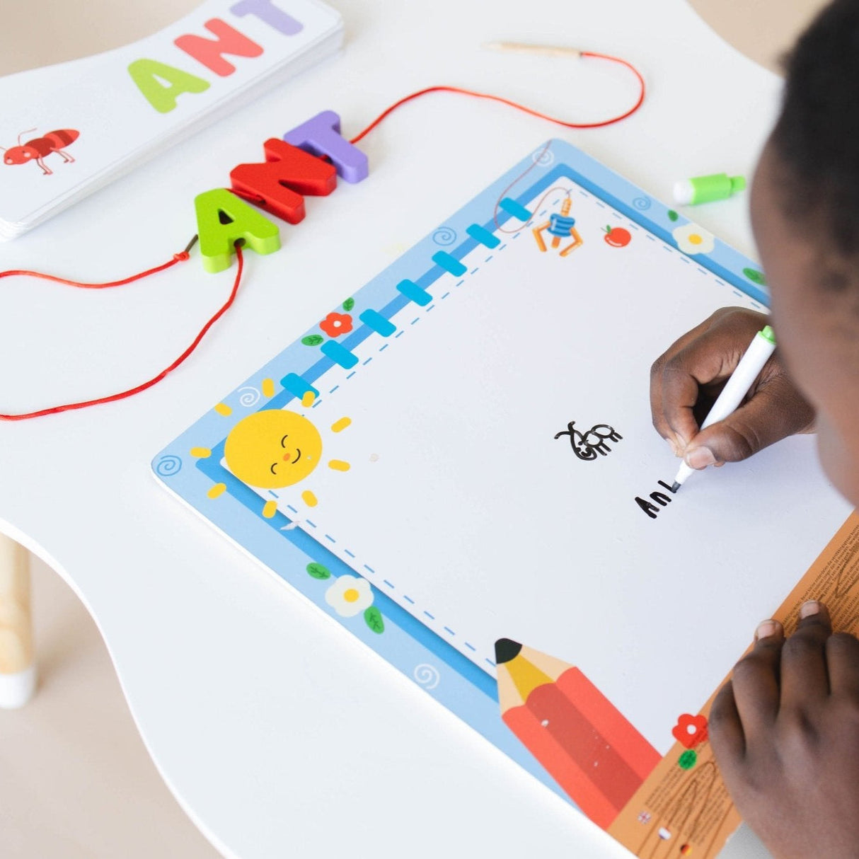 ABC Puzzle Set with Flashcards + Whiteboard