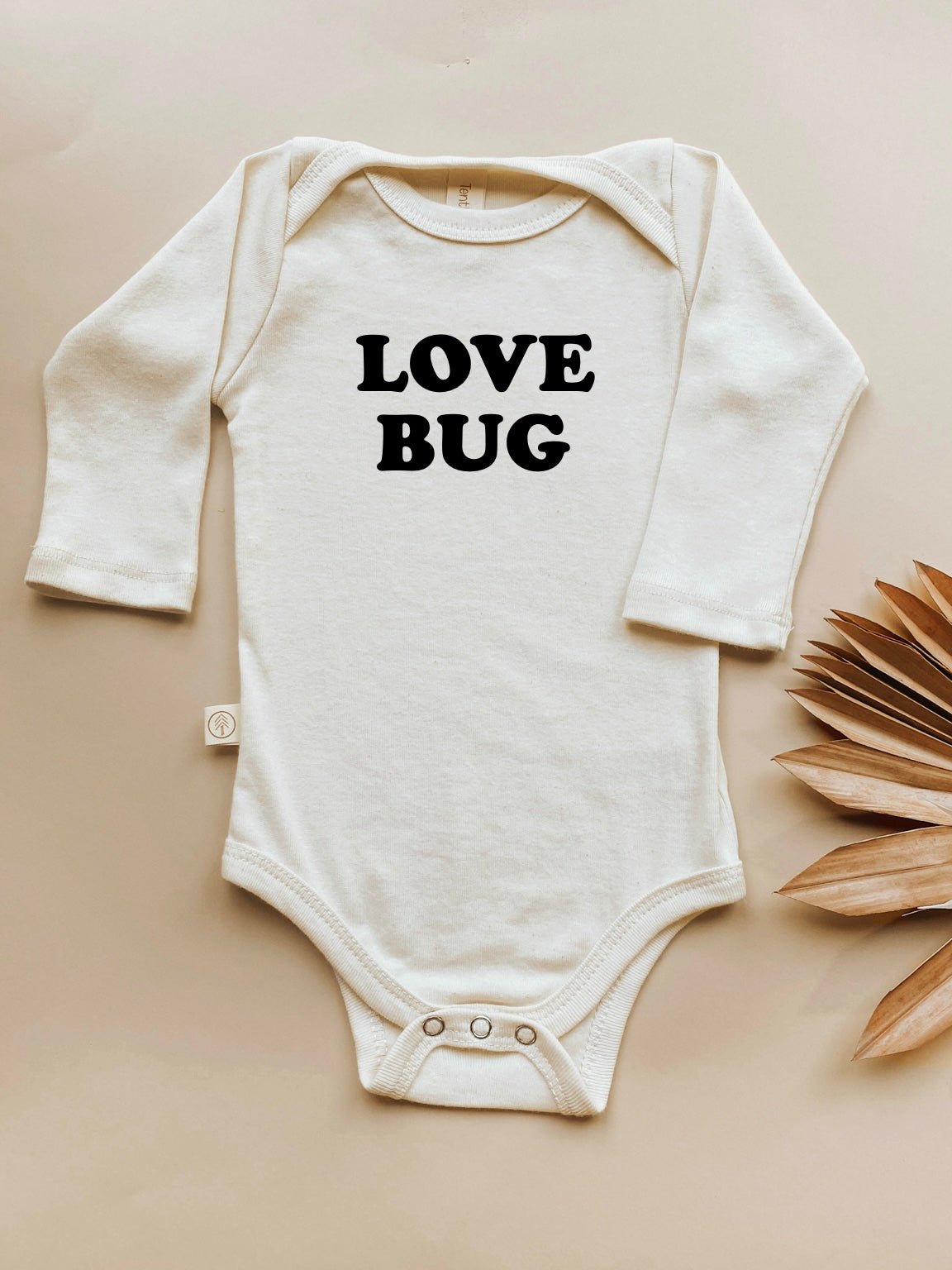 Love Bug Organic Cotton Baby Bodysuit Long Sleeve - HoneyBug