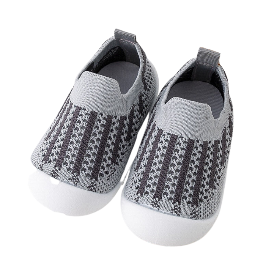 Baby First Walkers - Gray/Black - HoneyBug