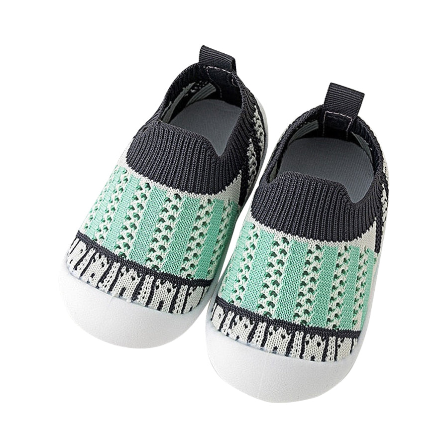 Baby First Walkers - Green Strips - HoneyBug