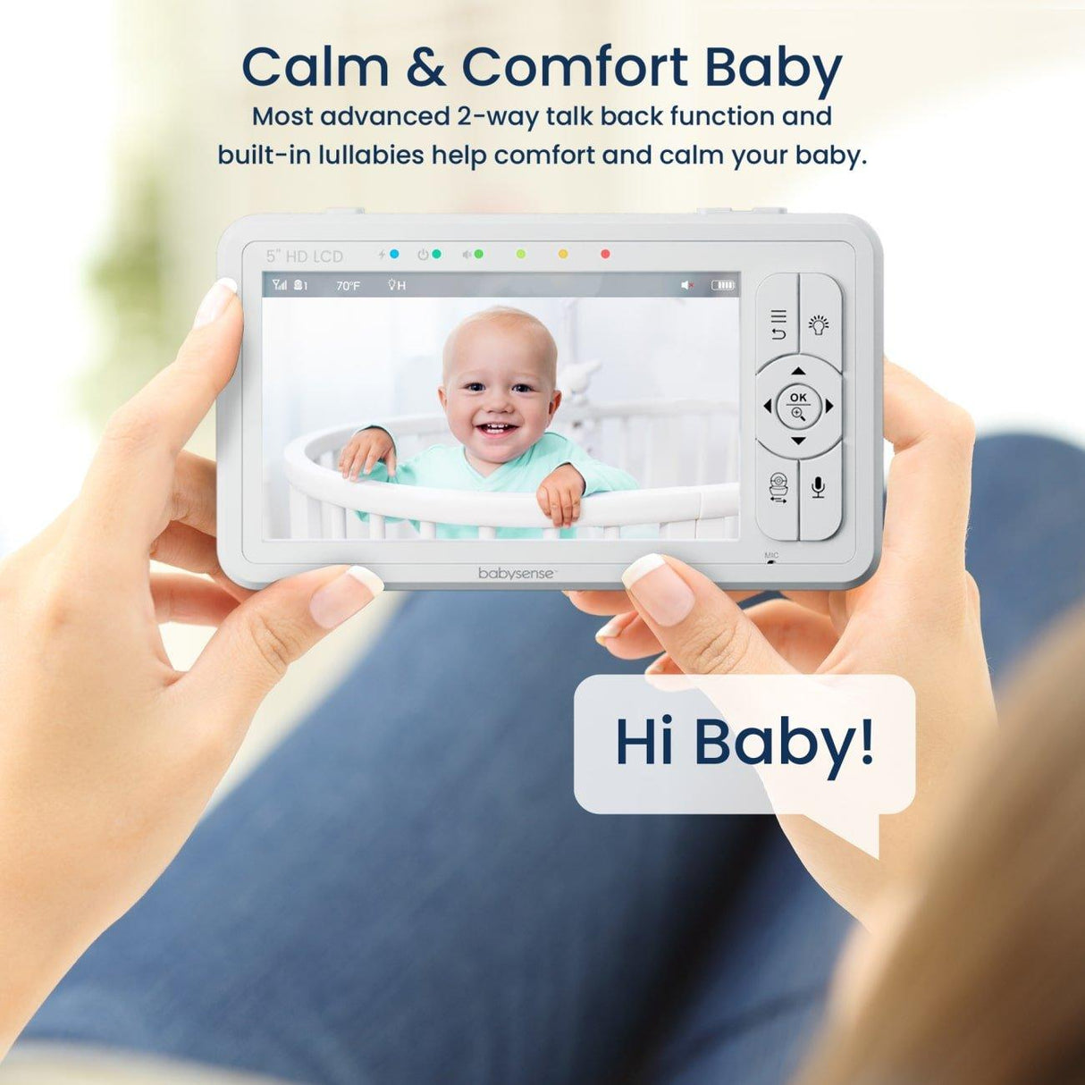 Babysense True Sleep: Video Baby Monitor with Breathing Motion Sleep Monitor, 1 or 2 Cameras - HoneyBug