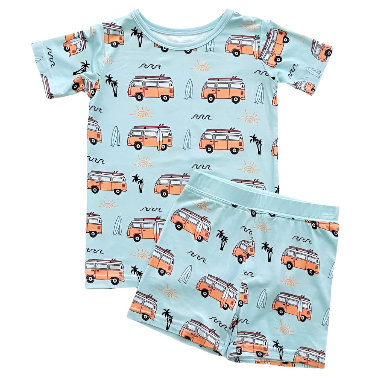 Bamboo Shorts Set | Retro Beach - HoneyBug