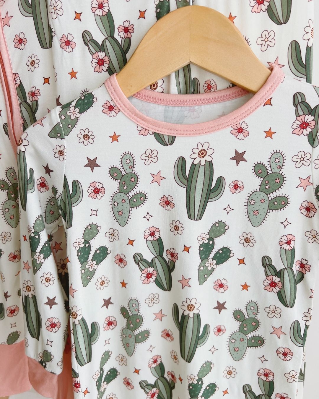 Bamboo Two Piece Set | Cactus Flowers - HoneyBug