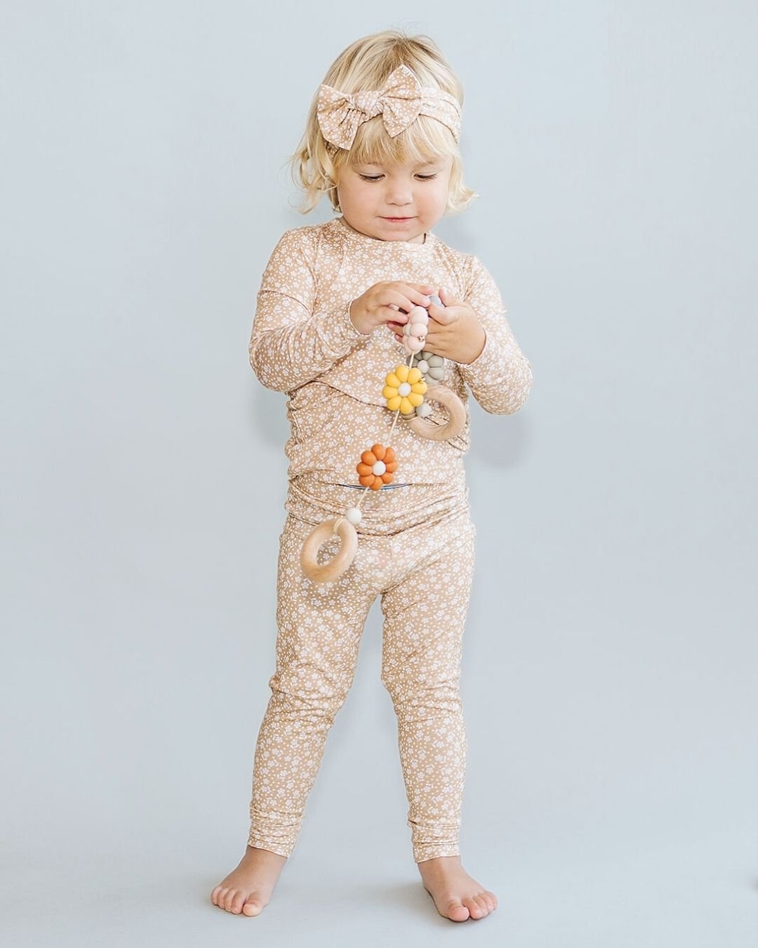Bamboo Two Piece Set | Neutral Garden - HoneyBug