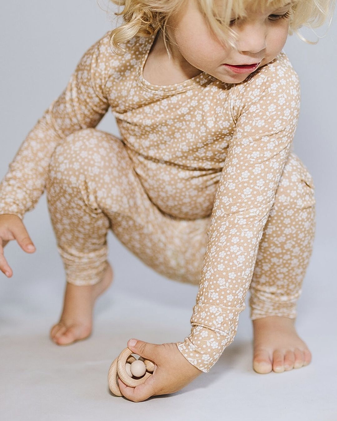Bamboo Two Piece Set | Neutral Garden - HoneyBug