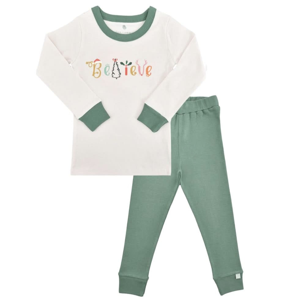 pajamas | believe green - HoneyBug