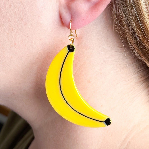 Big Banana Earrings - HoneyBug 