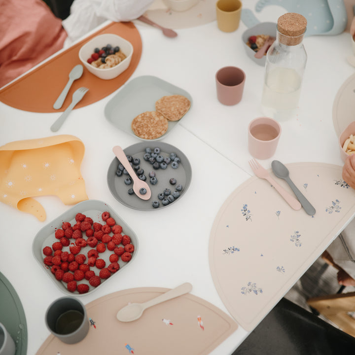 Dinnerware Fork and Spoon Set - Blush - HoneyBug