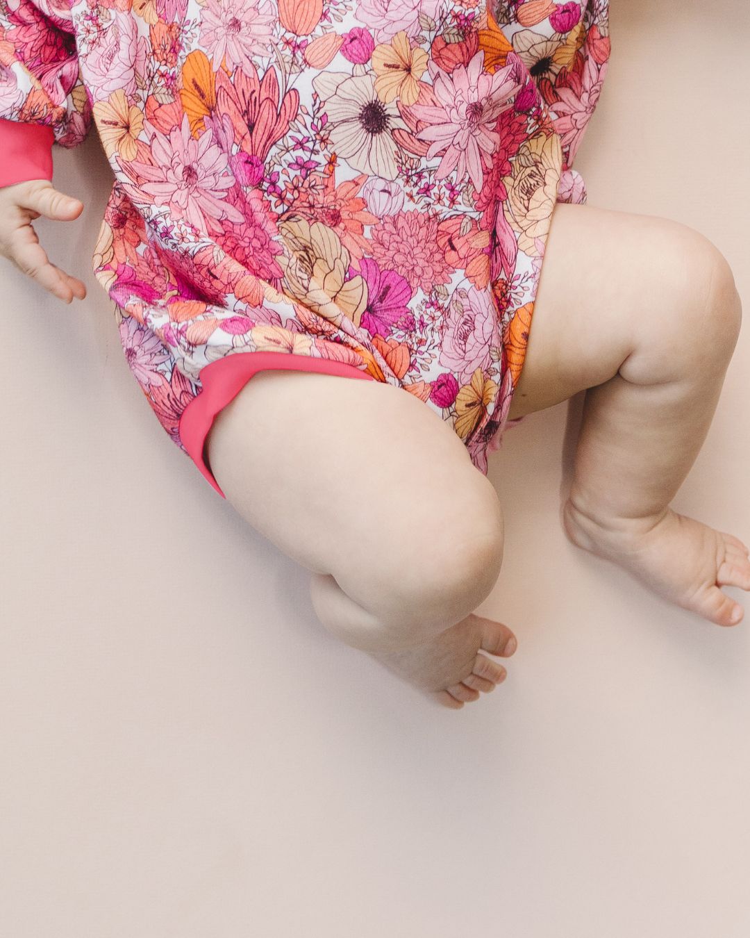 Bubble Romper | Pink Flowers - HoneyBug