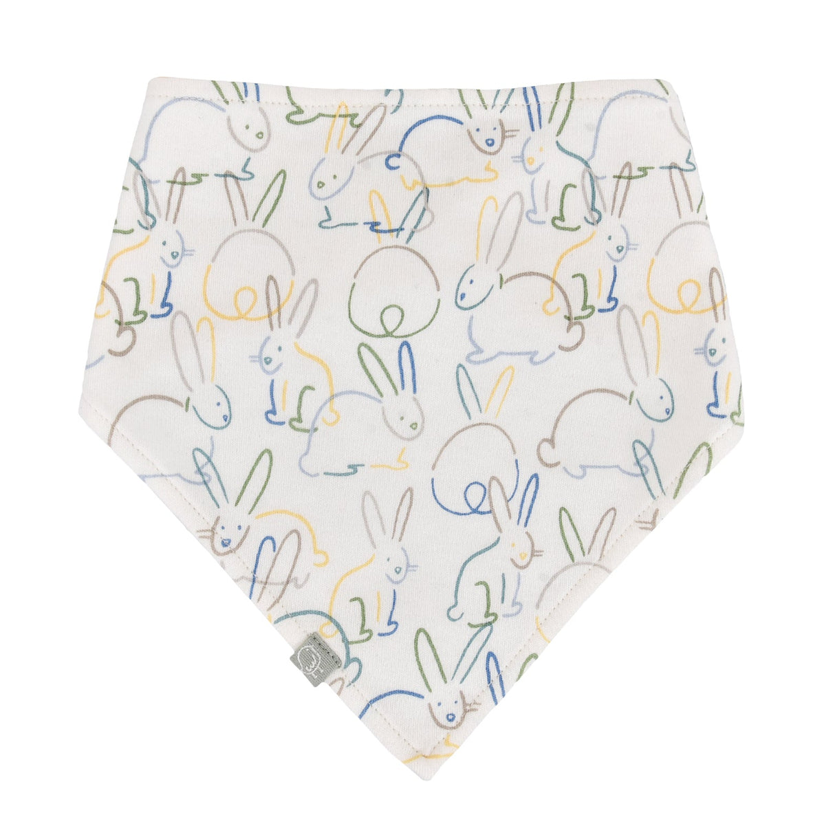 kerchief bib | bunnies - HoneyBug