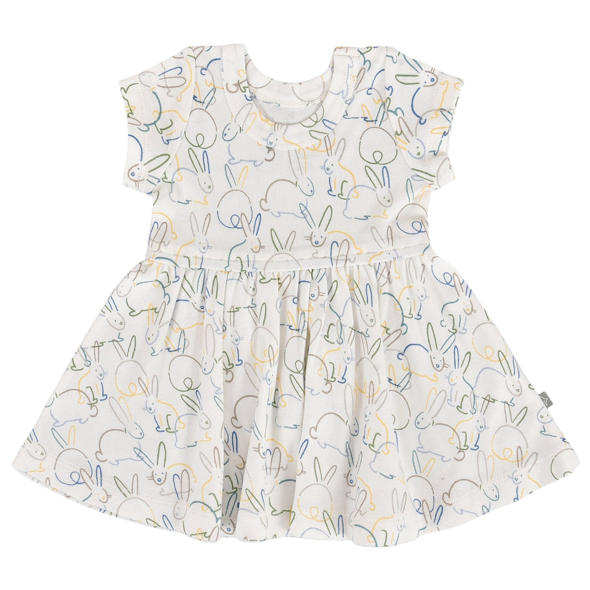 short sleeve twirl dress | bunnies - HoneyBug