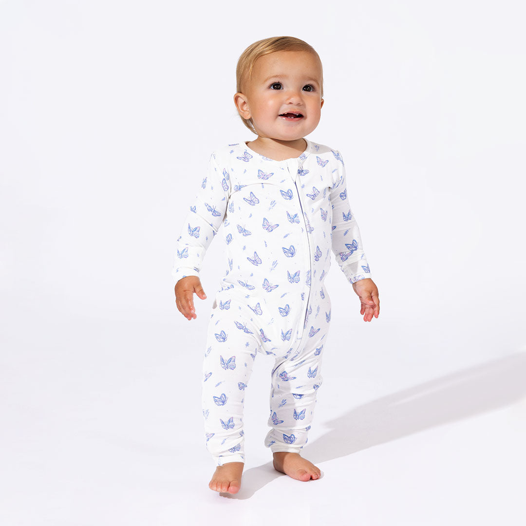 Butterfly Bamboo Convertible Footie - HoneyBug