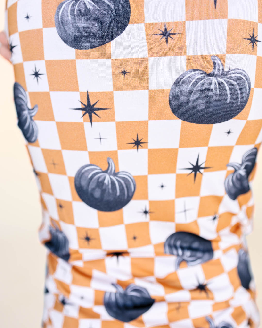 Bamboo Two Piece Set | Checkered Pumpkin - HoneyBug