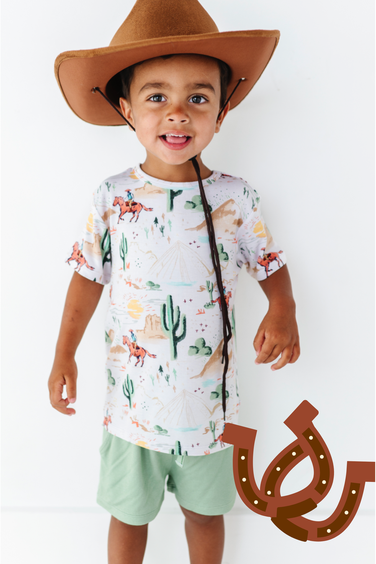 Bamboo Shirt + Short Set - Billy Western - HoneyBug