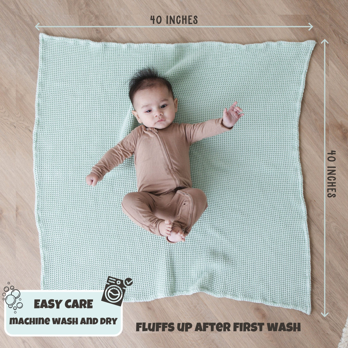 Cinnamon Waffle Baby Blanket