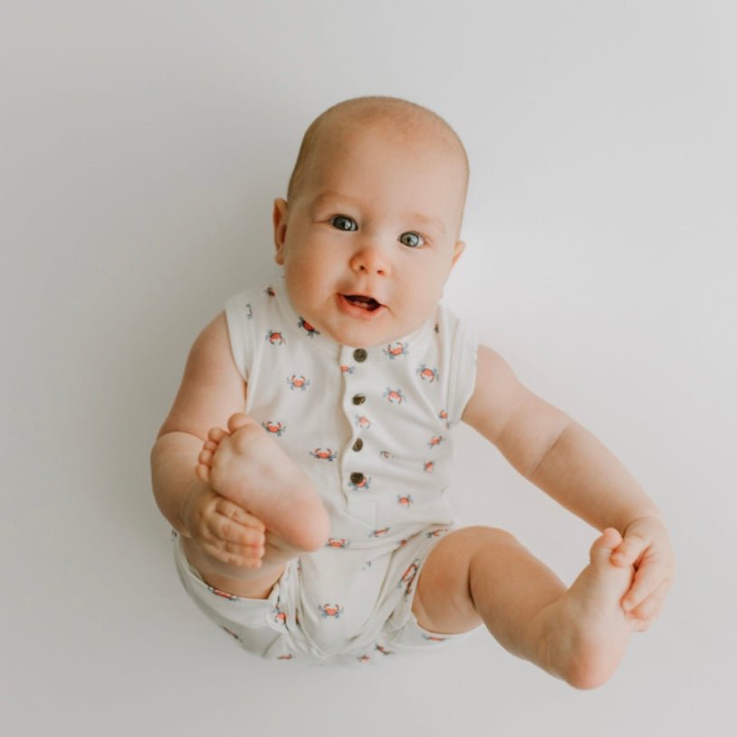 tank romper | crab - HoneyBug