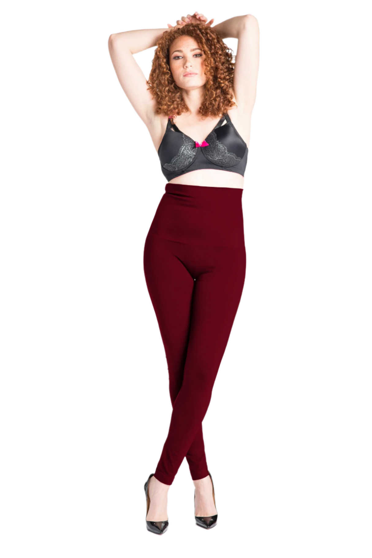 Snapback™ Postpartum Leggings - Crimson - HoneyBug