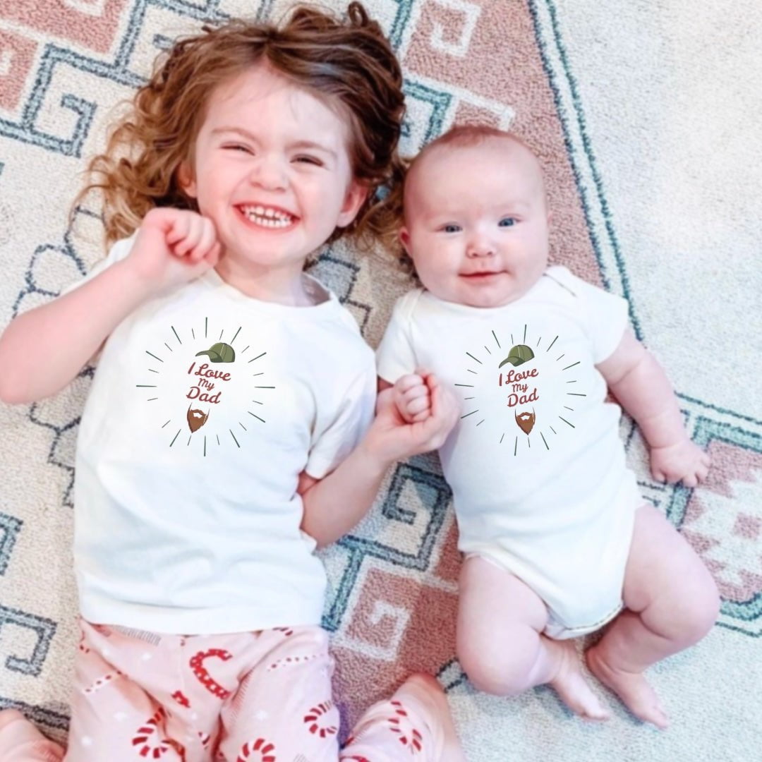 graphic bodysuit | love dad beard - HoneyBug