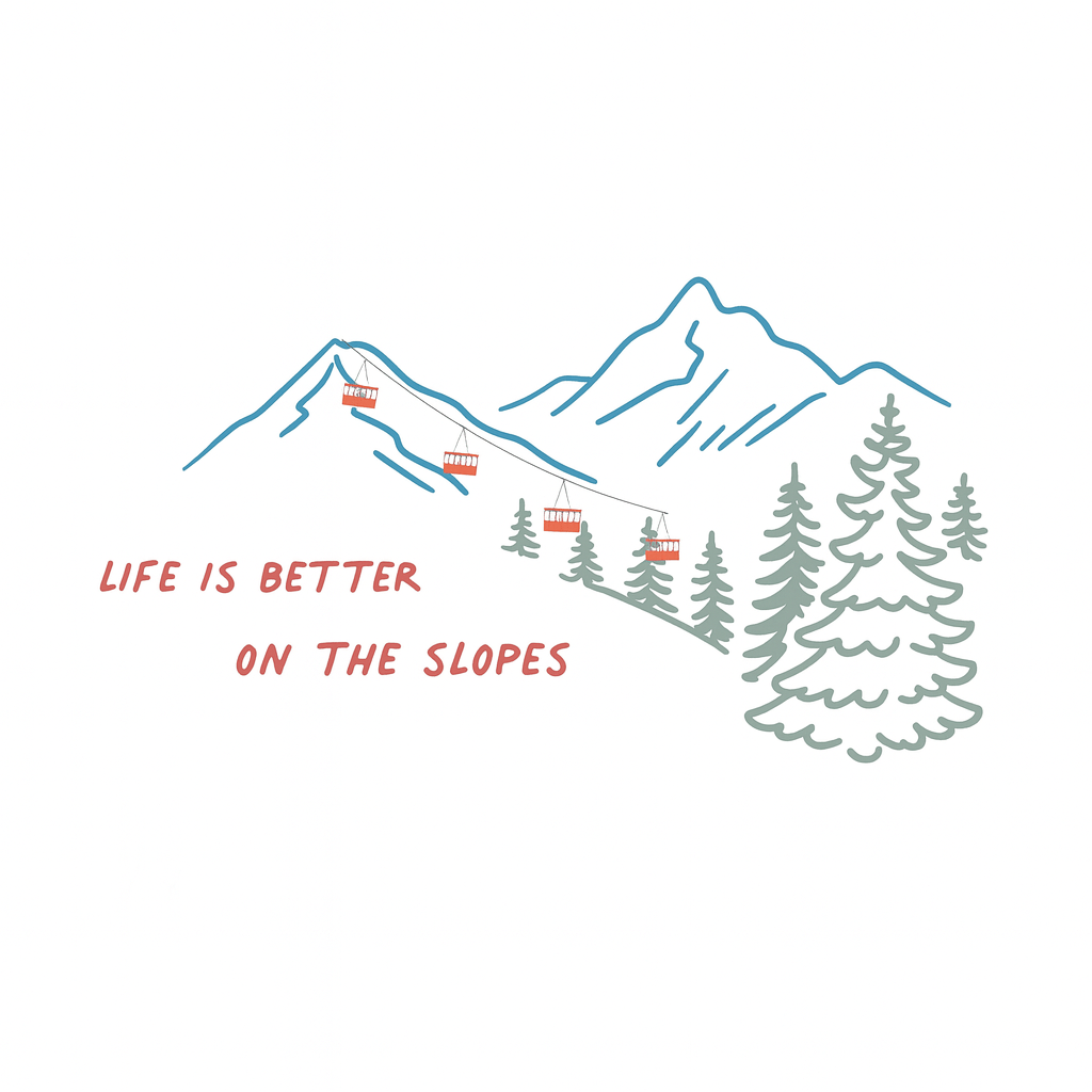 graphic tee | on the slopes