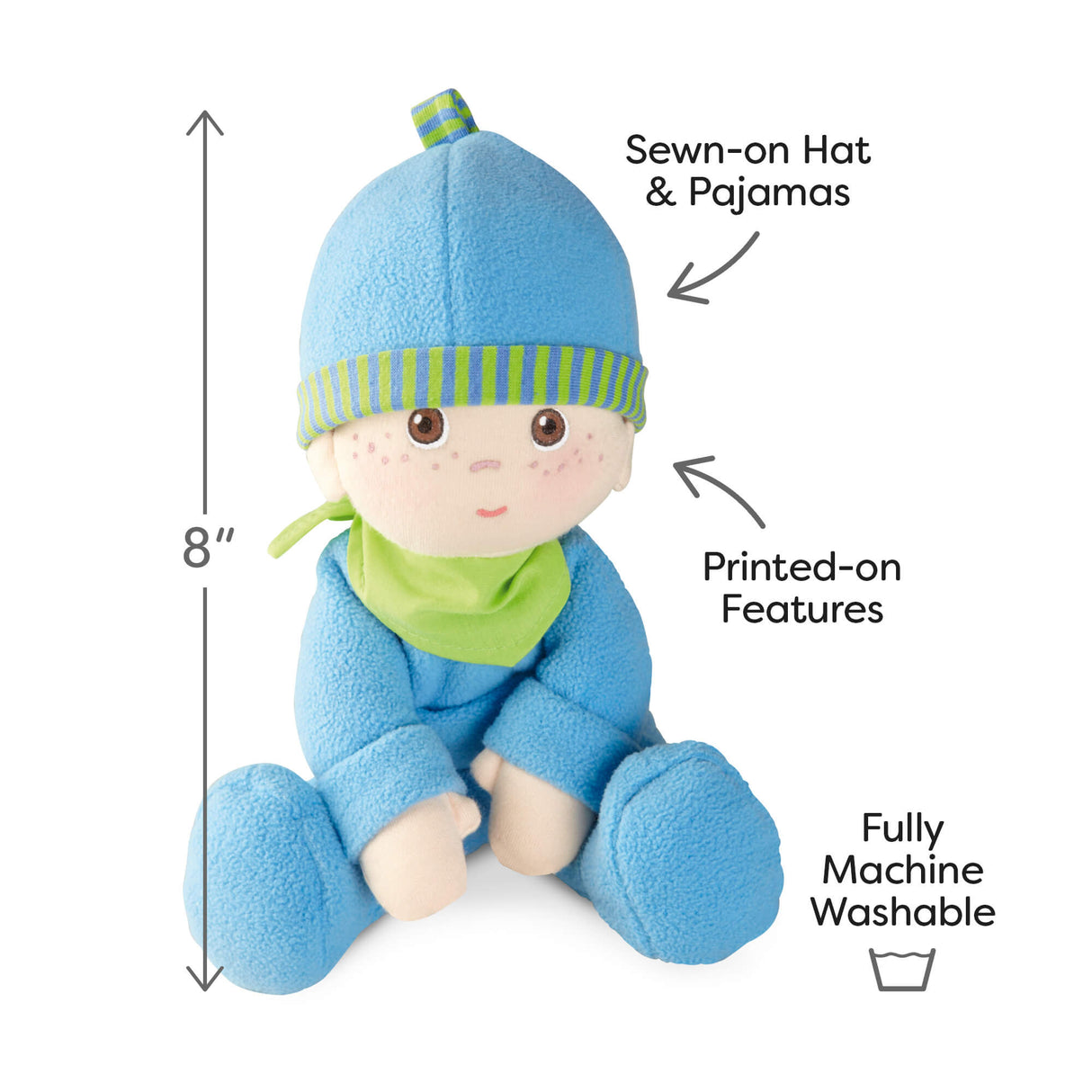 Snug Up Doll Luis 8" First Doll - HoneyBug