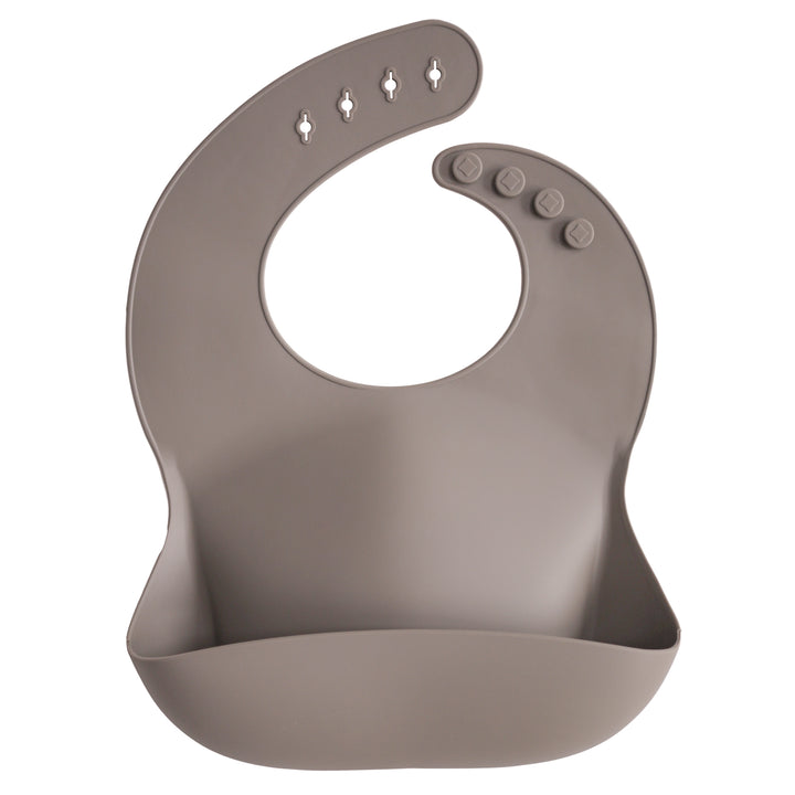 Silicone Baby Bib - Dove Gray - HoneyBug