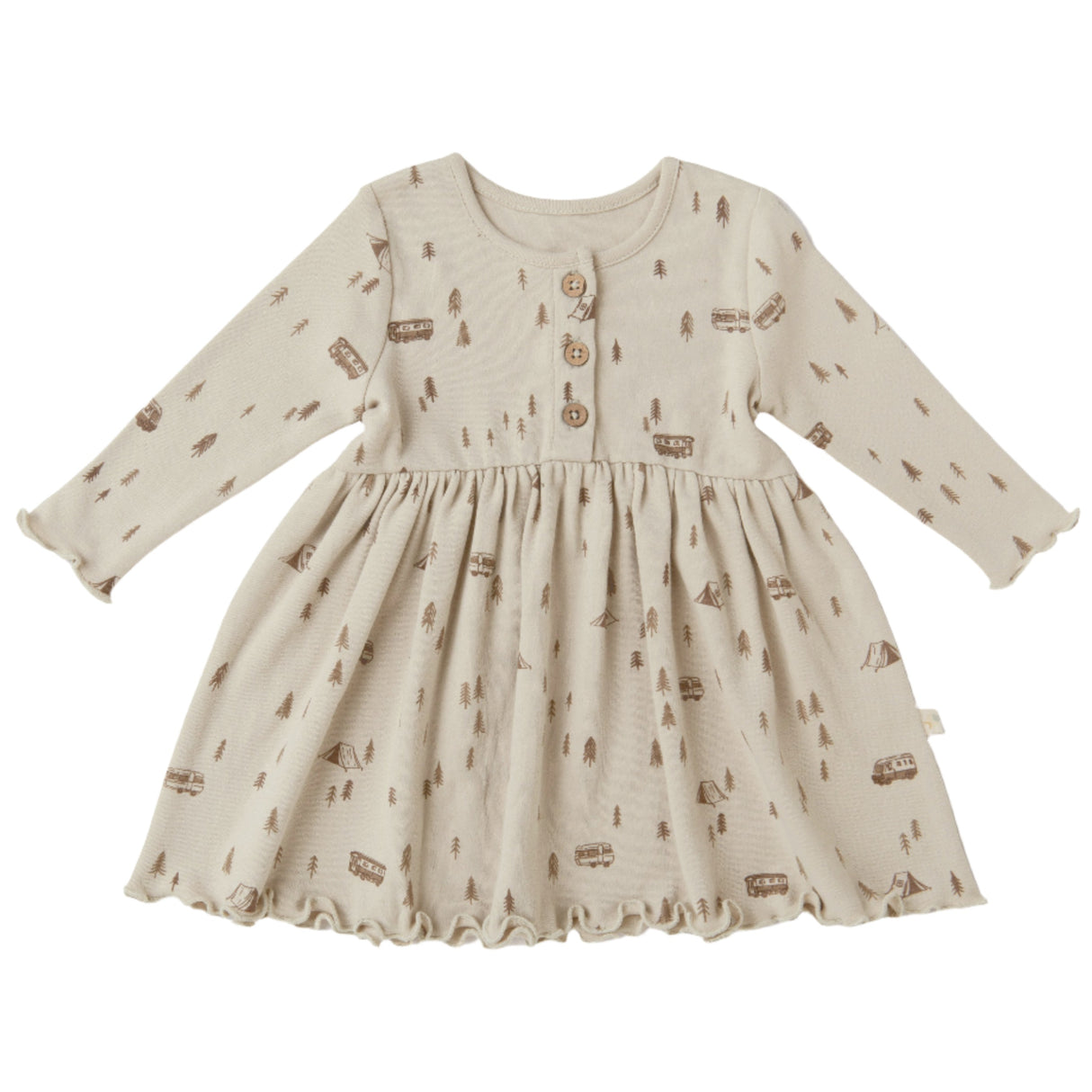 Organic Long Sleeve Twirl Dress - Camplife - HoneyBug