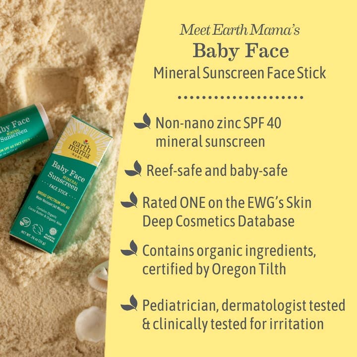 Baby Face Mineral Sunscreen Face Stick SPF 40 - HoneyBug