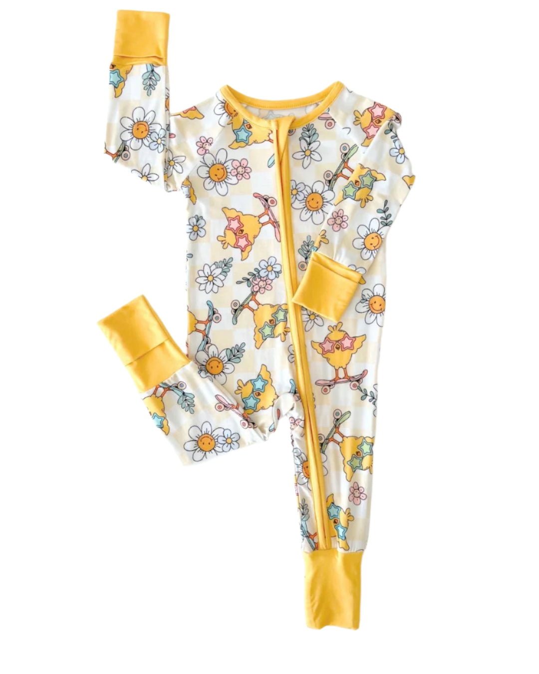 Easter Bamboo Zip Romper | Skater Chick - HoneyBug