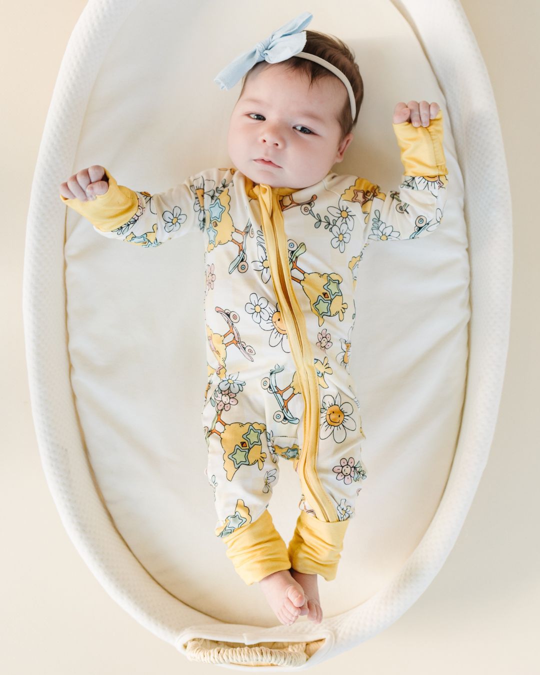 Easter Bamboo Zip Romper | Skater Chick - HoneyBug