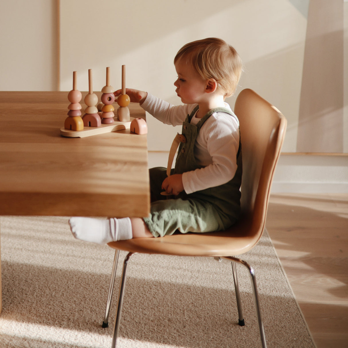 Wooden Multi Shape Stacker - Sunrise - HoneyBug