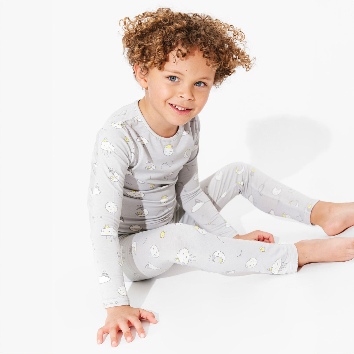 Constellation Grey Bamboo Kids Pajamas - HoneyBug