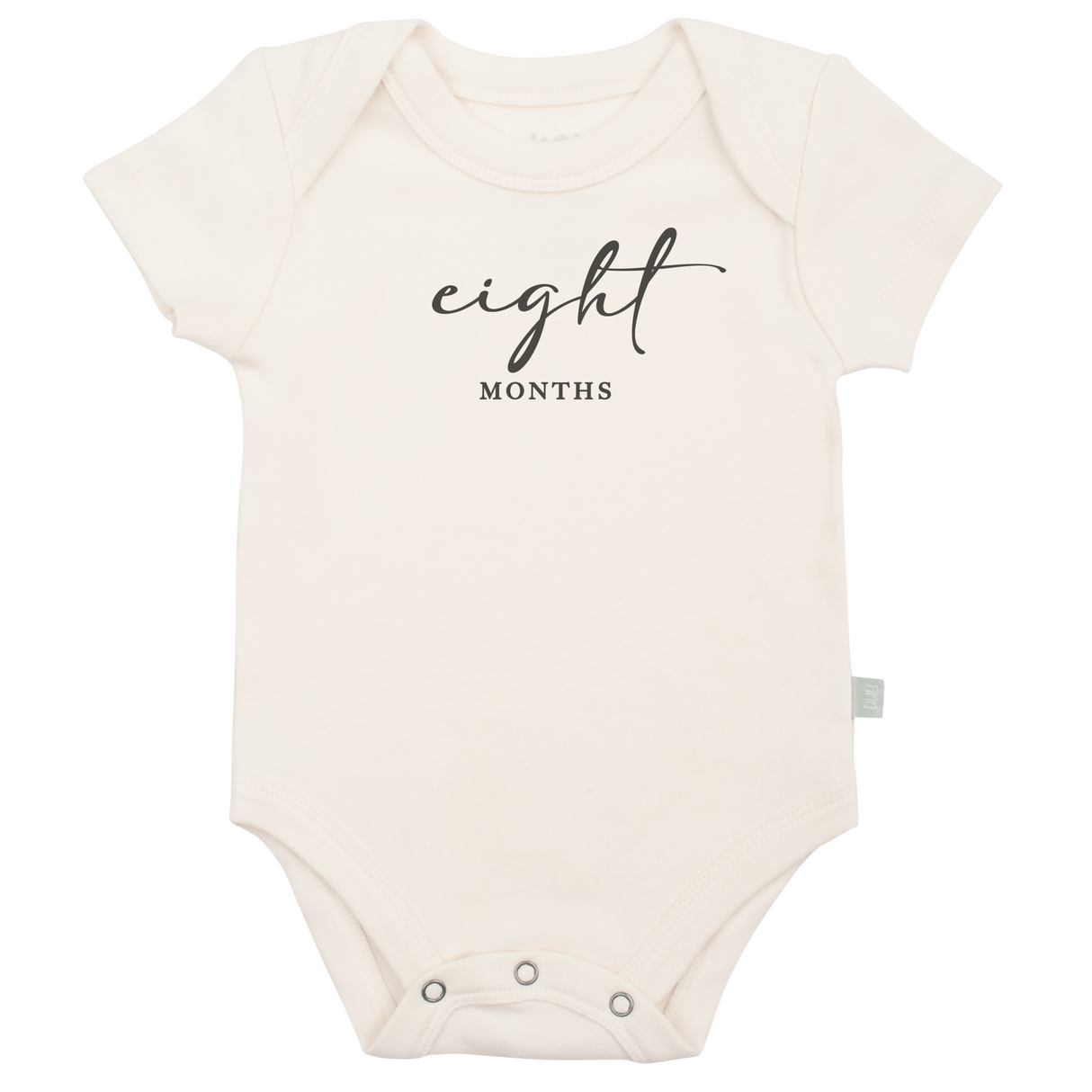 graphic bodysuit | eight months milestone charcoal - HoneyBug