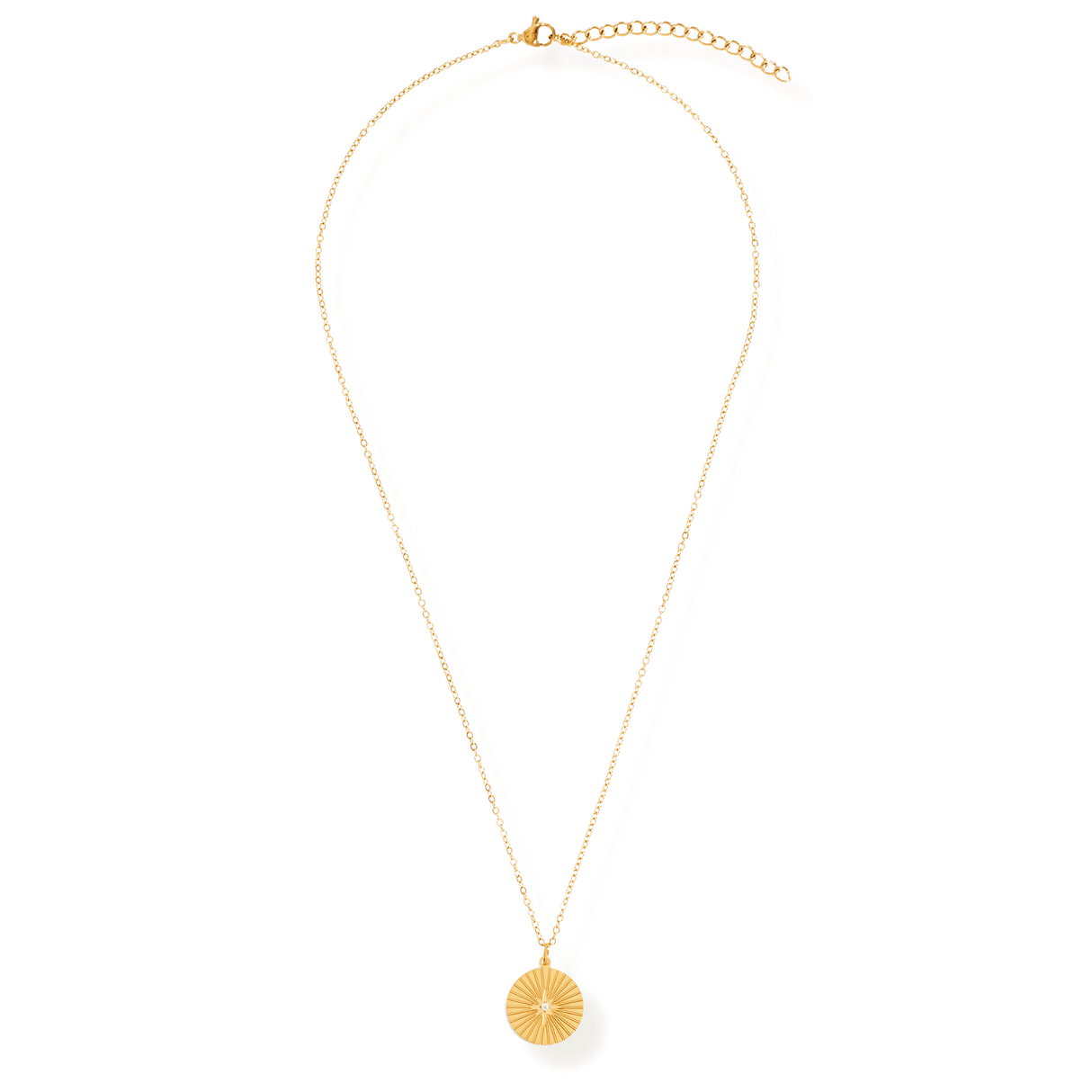 Rue Sunburst Disc Necklace - HoneyBug