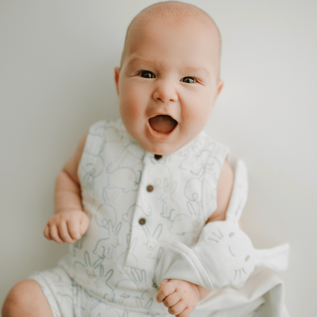 tank romper | bunnies - HoneyBug