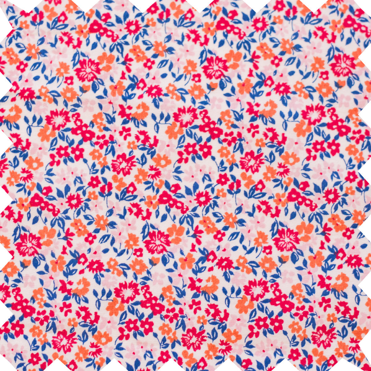 Girls Ana Dress with Ruffles | Red and Blue Floral - HoneyBug