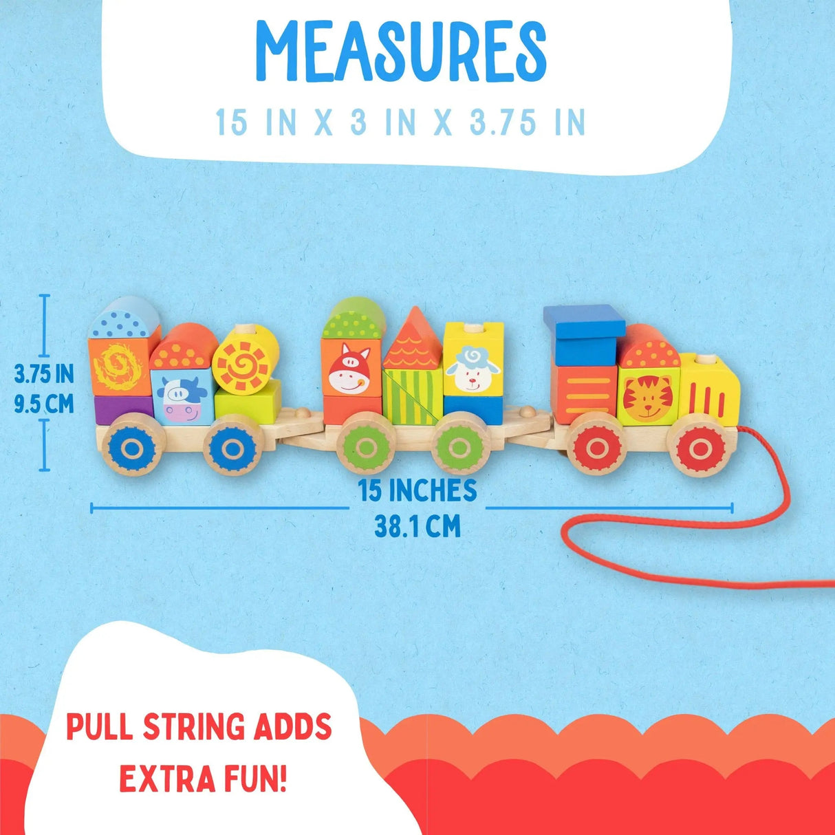 Farm Wooden Stacking Train