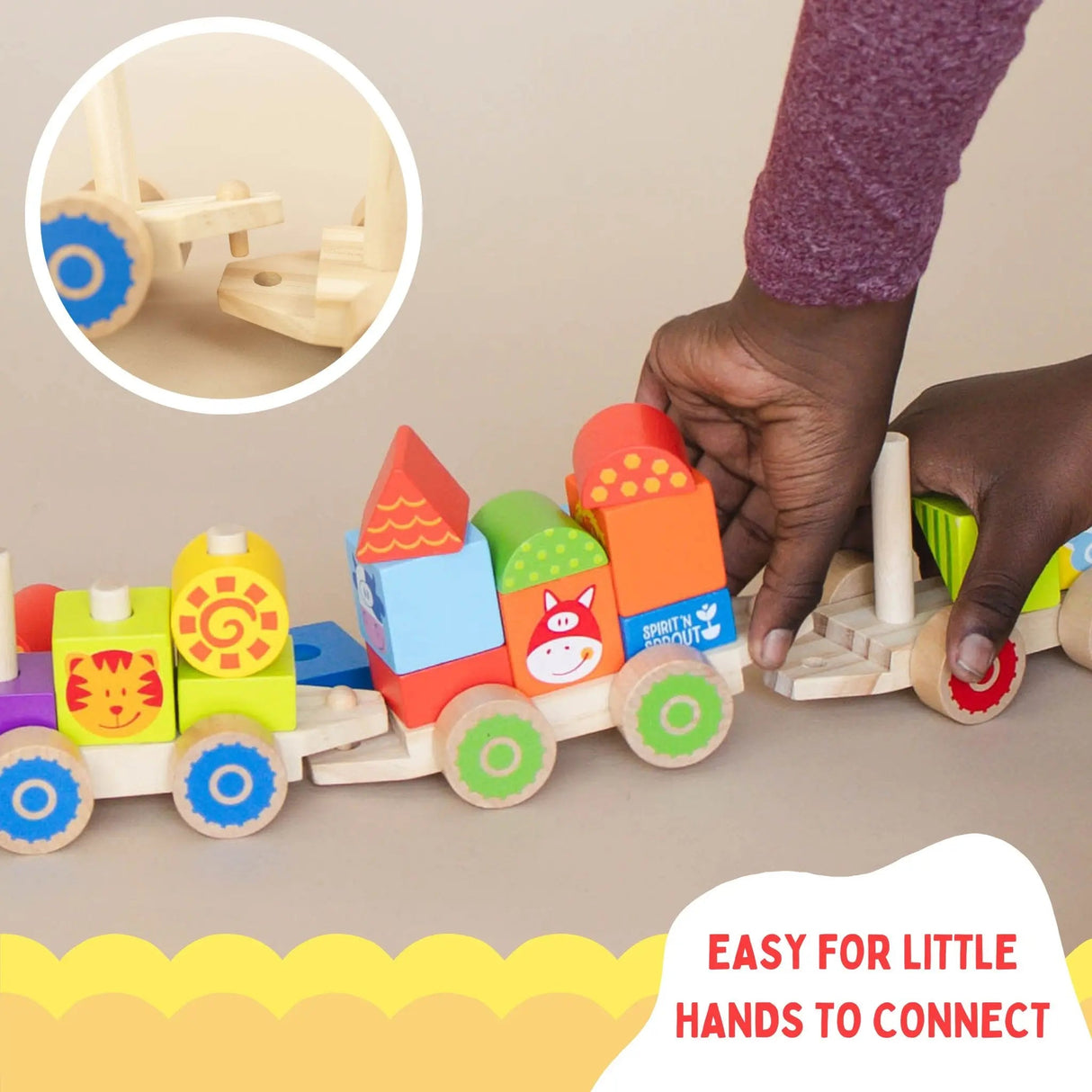 Farm Wooden Stacking Train