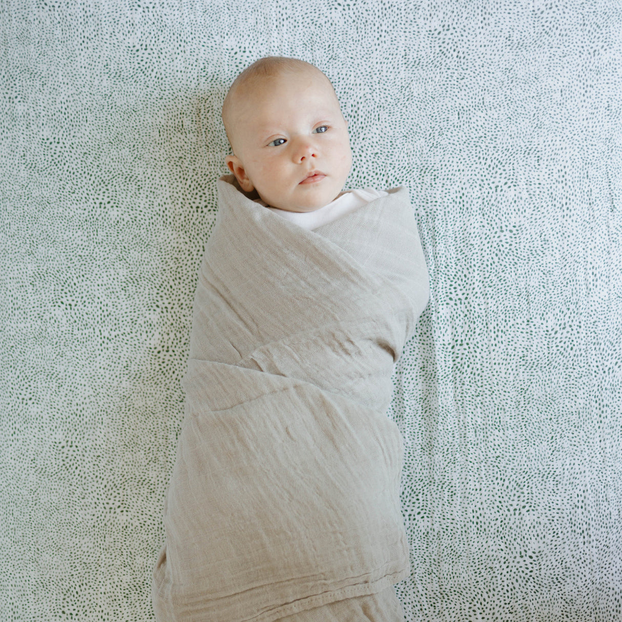 Cotton Muslin Swaddle Blanket 3 Pack - Fern 2 - HoneyBug
