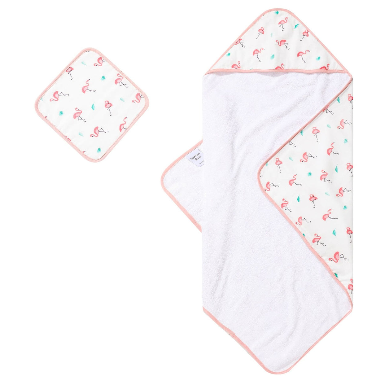 Flamingo Hooded Towel Set - HoneyBug
