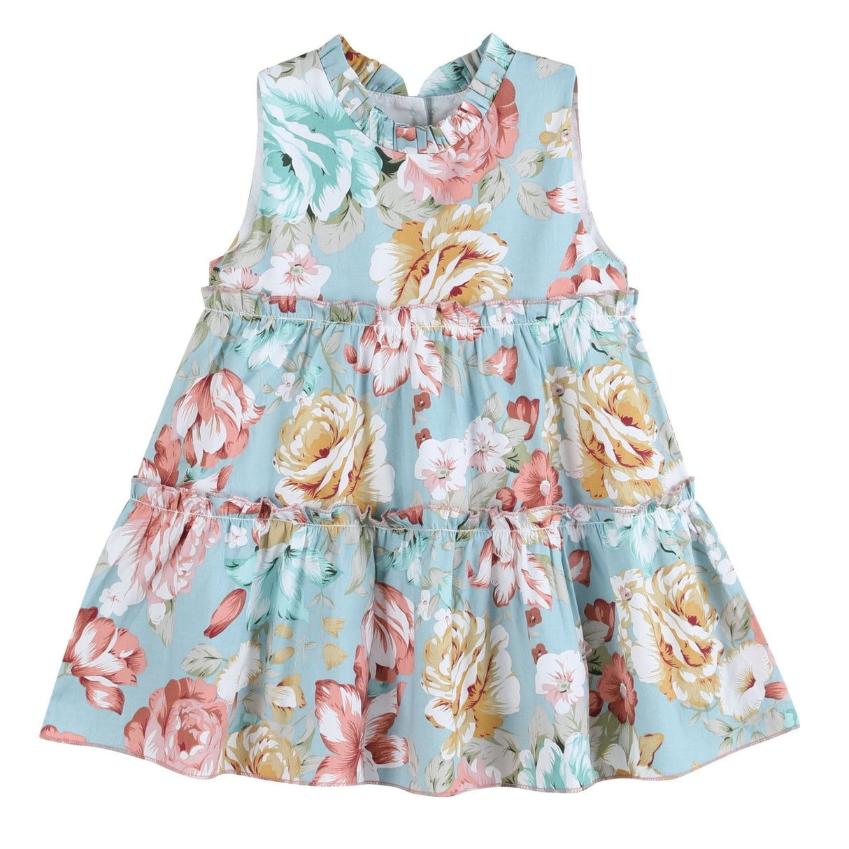 Floral Print Ruffle Tiered Dress