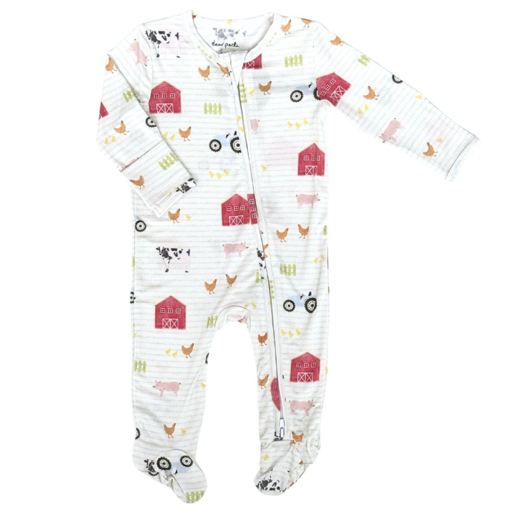 Footie Zippered One Piece - Farm & Co. - HoneyBug