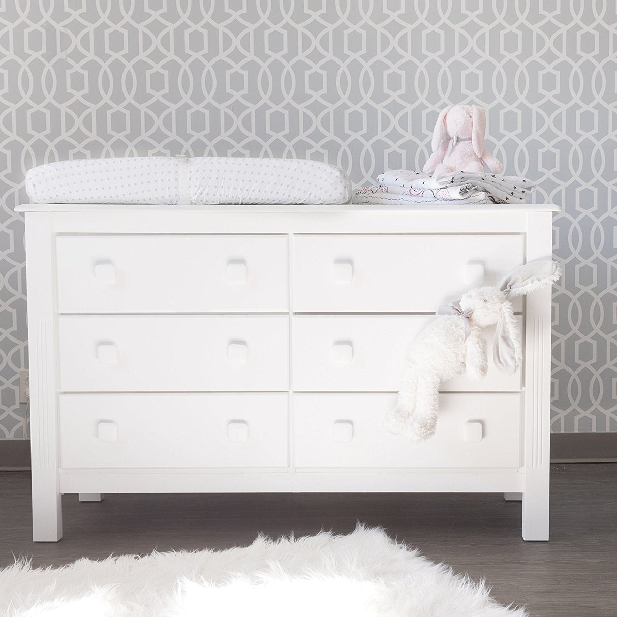 Changing Pad Cover | Cradle Sheet Set - Grey Chevron and Polka Dot - HoneyBug