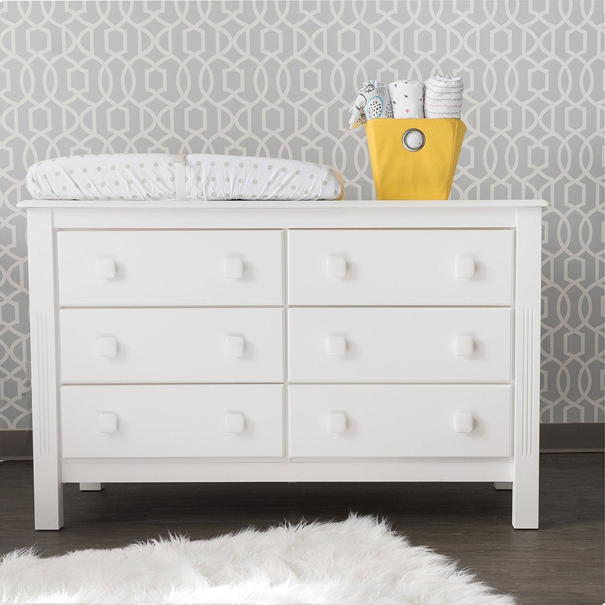 Waterproof Changing Pad Cover | Cradle Sheet Set - Grey Chevron & Polka Dot - HoneyBug