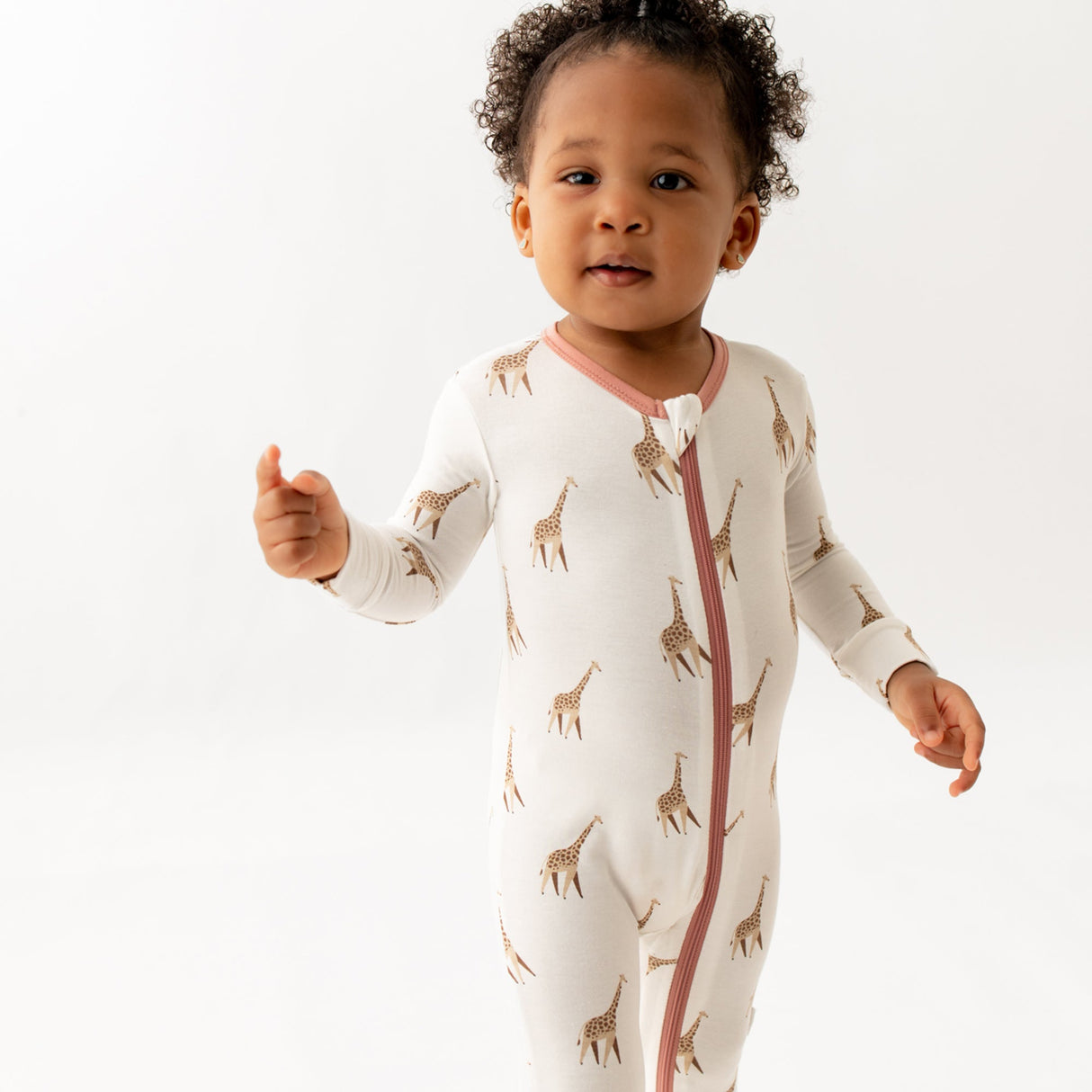 Giraffe Zippered Footie - HoneyBug
