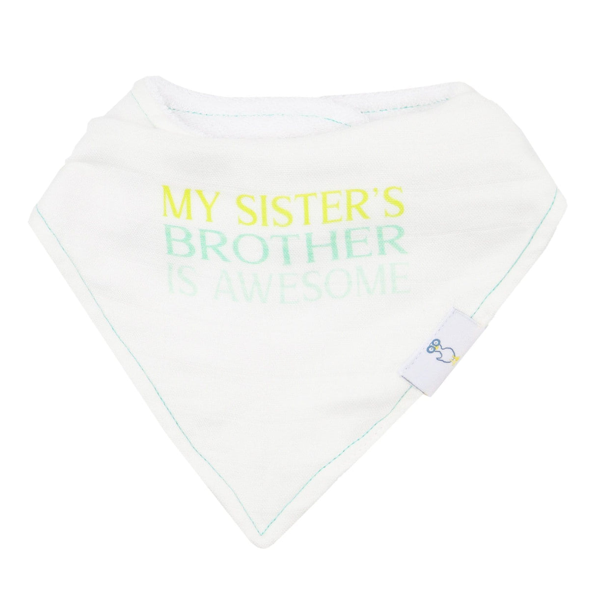 Brother and Arrows 2 Pack Muslin & Terry Cloth Bib Set - HoneyBug