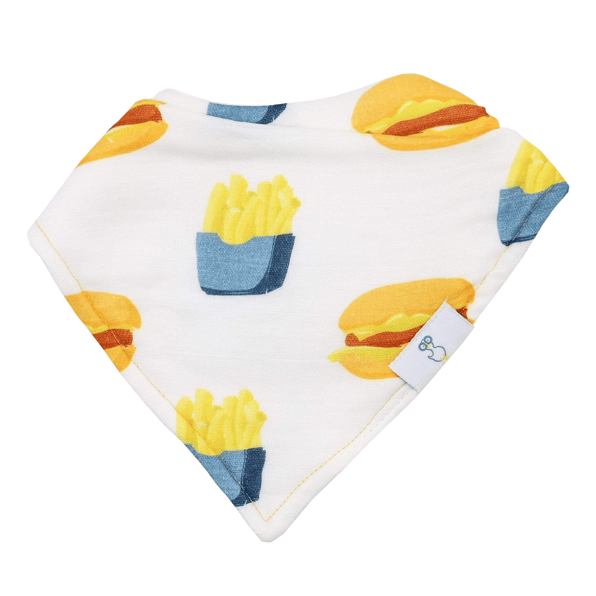 Small Fry and Burgers and Fries 2 Pack Muslin & Terry Cloth Bib Set - HoneyBug