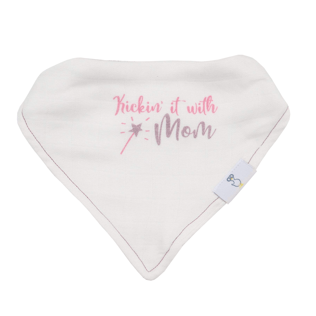 Mom and Dots 2 Pack Muslin & Terry Cloth Bib Set - HoneyBug