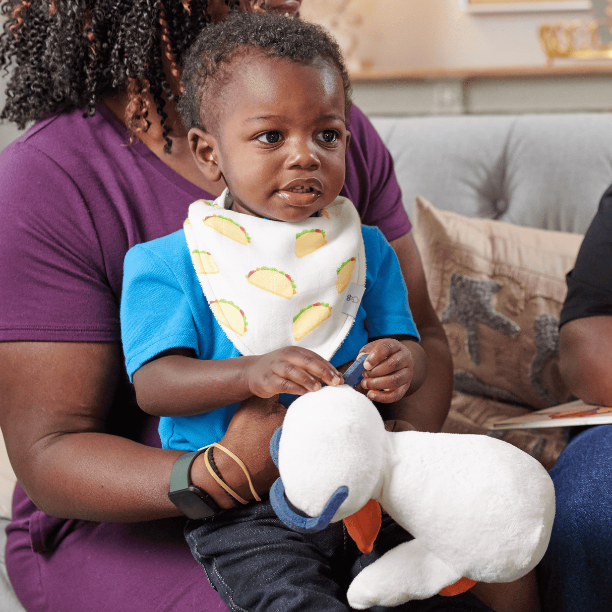 Taco Tuesday and Taco 2 Pack Muslin & Terry Cloth Bib Set - HoneyBug