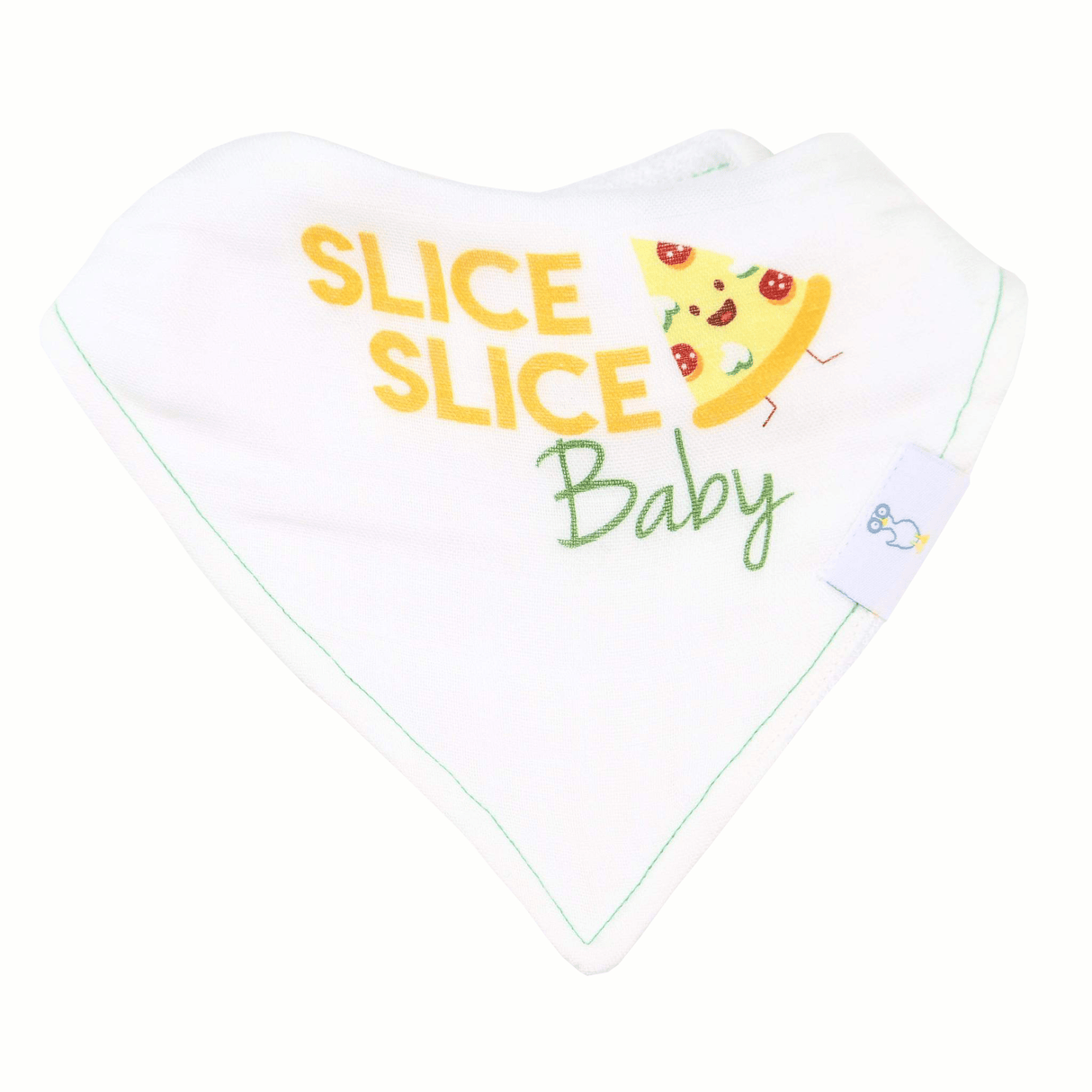 Slice Slice Baby and Pizza 2 Pack Muslin & Terry Cloth Bib Set - HoneyBug